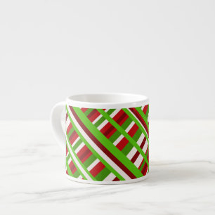 Christmas Kariert Diagonal Espressotasse