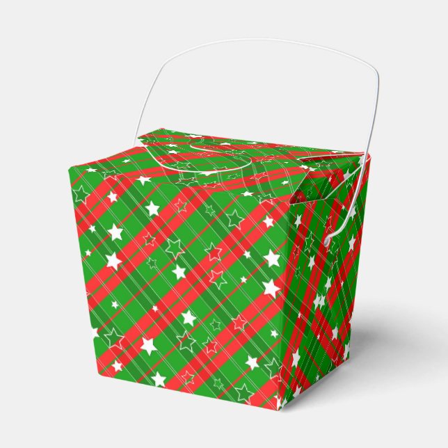 Christmas Kariert Favor Geschenkschachtel (Vorderseite)