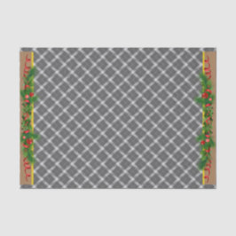 CHRISTMAS KARIERTE Geschenkpackung Seidenpapier