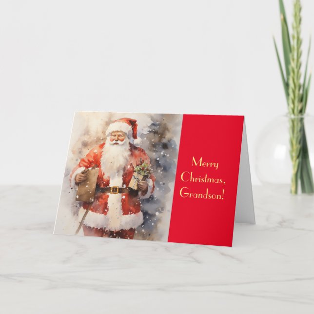 CHRISTMAS-KARTE FÜR ÄLTERE GRANDSON DANKESKARTE (Vorderseite)