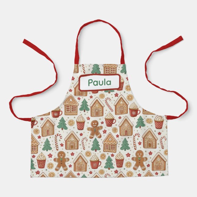 Christmas Kids Apron, Baking & Cooking Christmas Schürze (Vorderseite)