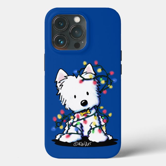 Christmas KiniArt Delightful Westie Case-Mate iPhone Hülle (Rückseite)