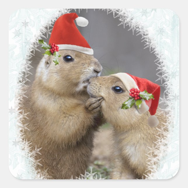 Christmas Kiss Sticker (Vorderseite)