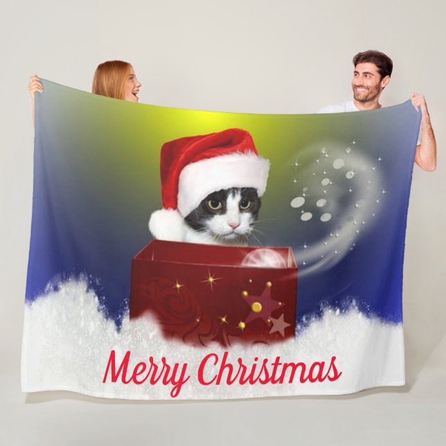 CHRISTMAS KITTEN FLEECEDECKE (Beispiel)