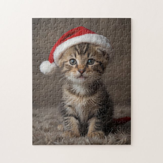 Christmas Kitten Puzzle Niedlich Funny Holiday Jig (Vertikal)