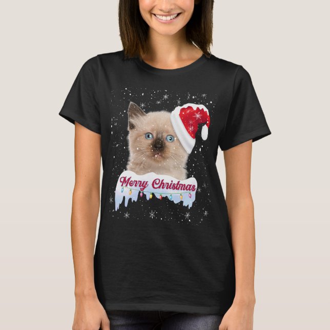 Christmas Kitten Shirt - Cat Gift T Shirt (Vorderseite)