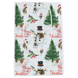 Christmas Kittens and Snowmen Mittlere Geschenktüte