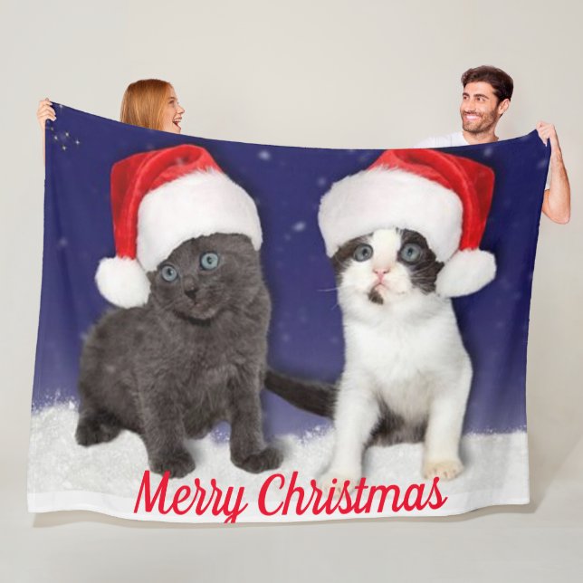 CHRISTMAS KITTENS FLEECEDECKE (Beispiel)