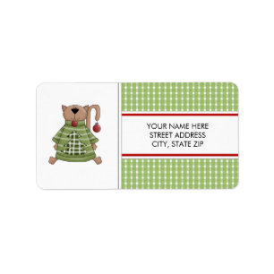Christmas Kitty Address Mailing Labels Adressaufkleber