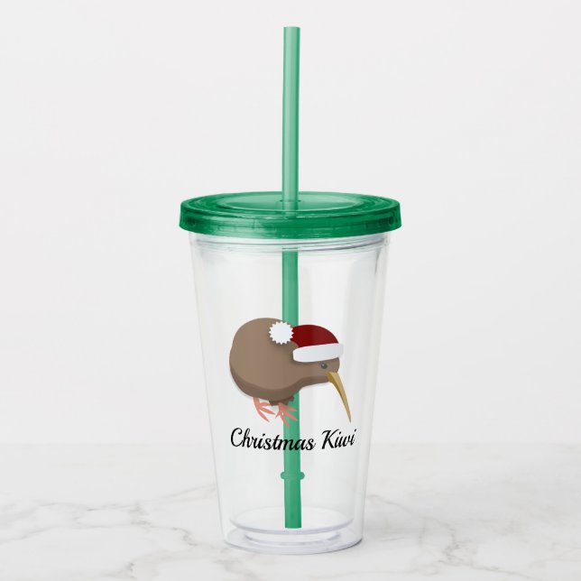 Christmas Kiwi Acryltrinkbecher (Vorderseite)