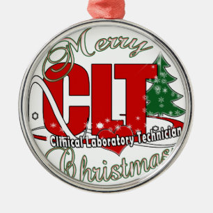 CHRISTMAS Klinischer Laborarzt Silbernes Ornament