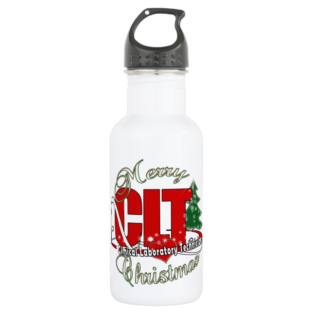 CHRISTMAS Klinischer Laborarzt Trinkflasche (Vorderseite)