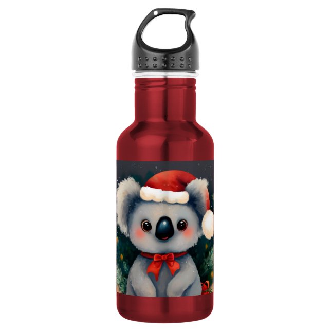 Christmas Koala 1 Edelstahlflasche (Vorderseite)