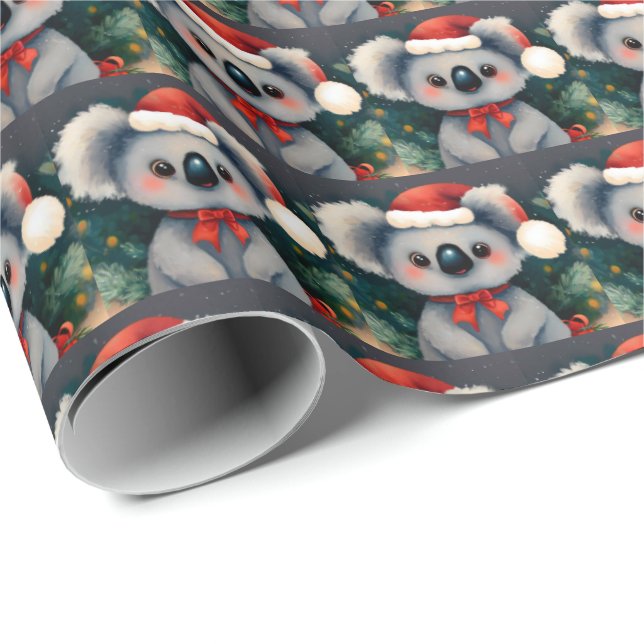 Christmas Koala 1 Geschenkpapier (Rolleneckpunkt)