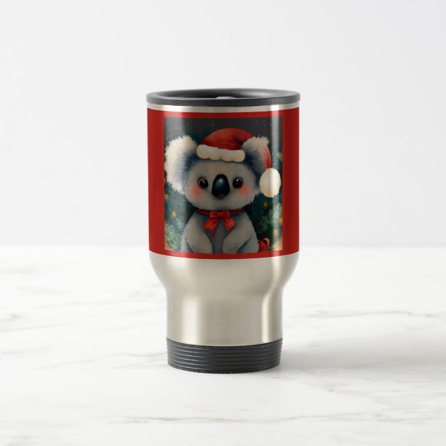 Christmas Koala 1 Reisebecher (Mittel)