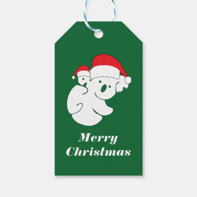 Christmas Koala Bears Geschenkanhänger (Vorderseite)