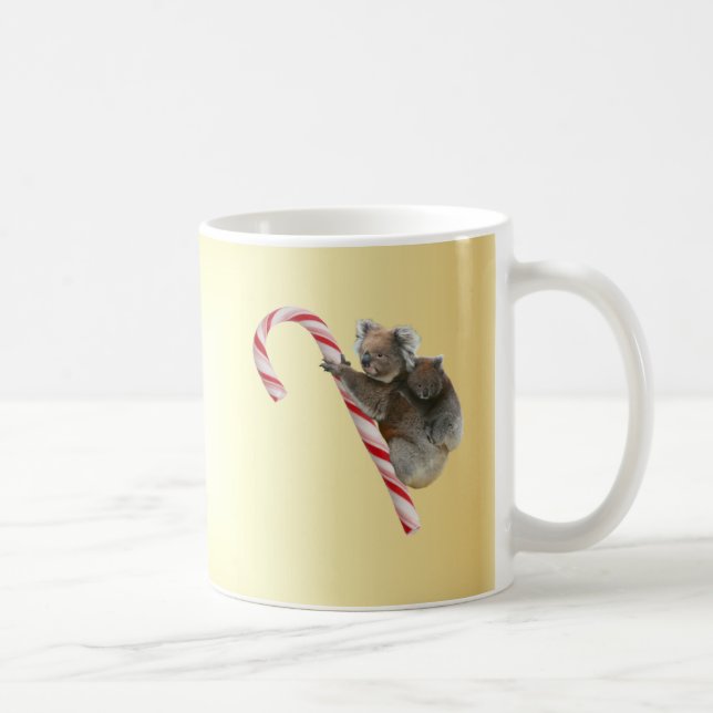 Christmas Koalas auf Candy Cane Kaffeetasse (Rechts)