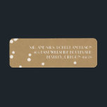 Christmas Kraft White Christmas Label<br><div class="desc">Dieses Krafy-Rücksendelabel besticht durch einen kraftpapierartigen Look und weiße Schneeflocken.</div>