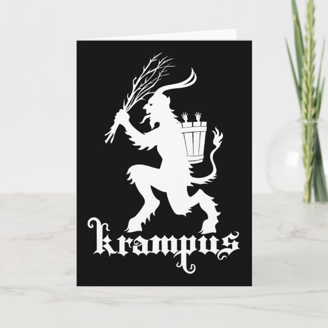 Christmas Krampus Scary Xmas Horror Occult Holiday Karte (Vorderseite)
