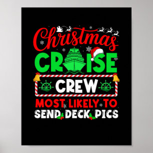 Christmas-Kreuzfahrt-Besatzung, die am wahrscheinl Poster