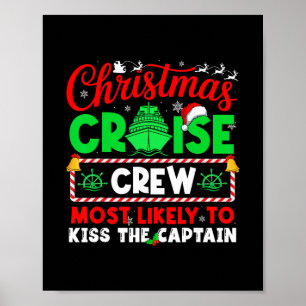 Christmas Kreuzfahrt-Crew, die den Kapitän am wahr Poster