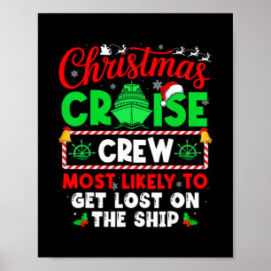 Christmas-Kreuzfahrt-Crew, die sich am wahrscheinl Poster
