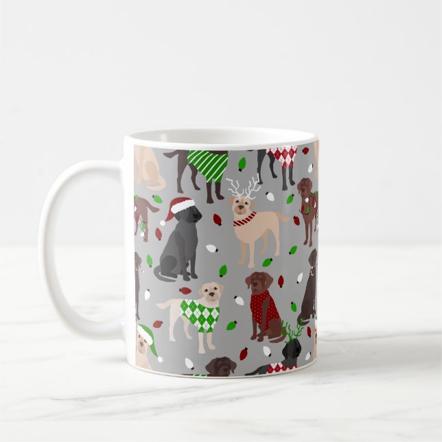 Christmas Labrador Retriever Coffee Mug (Gauche)
