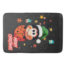 Christmas Ladybug Cheer Badematte