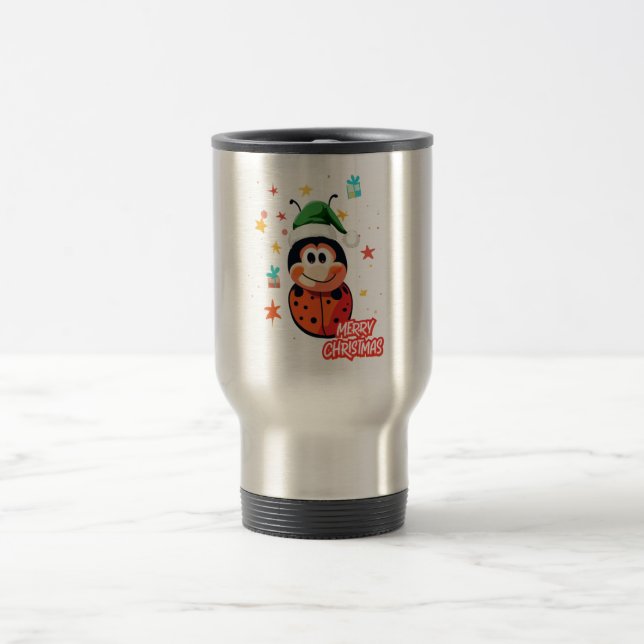 Christmas Ladybug Cheer Reisebecher (Mittel)