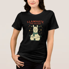 Christmas Lama Shirt - Llamaste Holiday Zen T-Shir