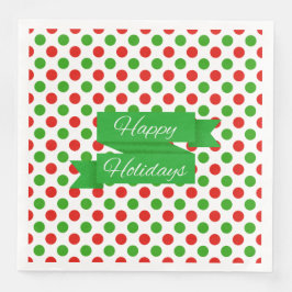 Christmas Large Polka Dot Pattern Paper Napkin Serviette