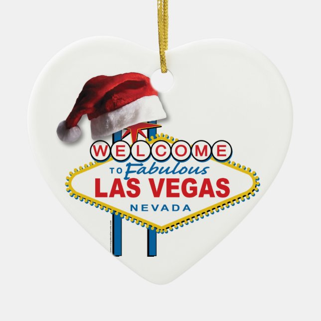 Christmas Las Vegas Sign Keramik Ornament (Vorne)