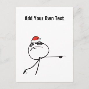 Christmas Le Me speichert benutzerdefinierten Text Feiertagspostkarte