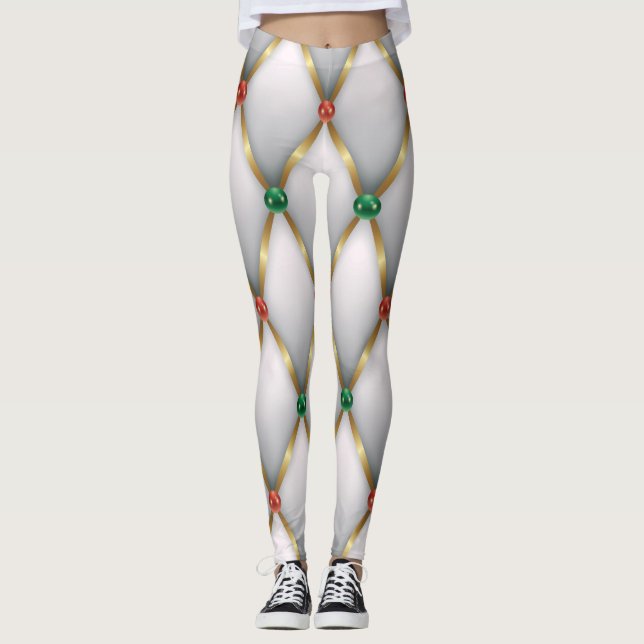 Christmas Leggings – Festive Holiday Pattern  (Vorderseite)