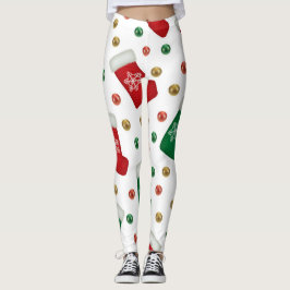 Christmas Leggings – Festive Holiday Pattern 