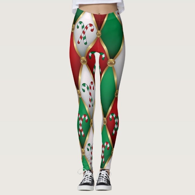 Christmas Leggings – Festive Holiday Pattern  (Vorderseite)