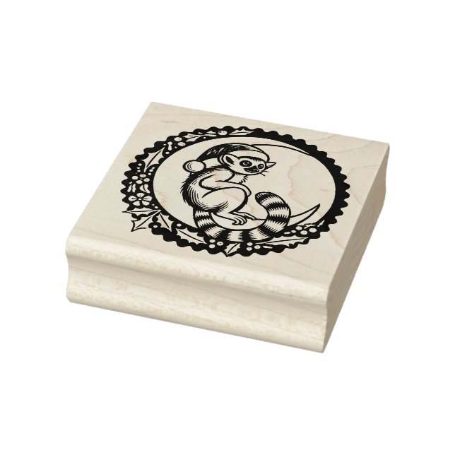 Christmas Lemur Gummistempel (Stempel)
