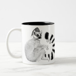 Christmas Lemur Zweifarbige Tasse