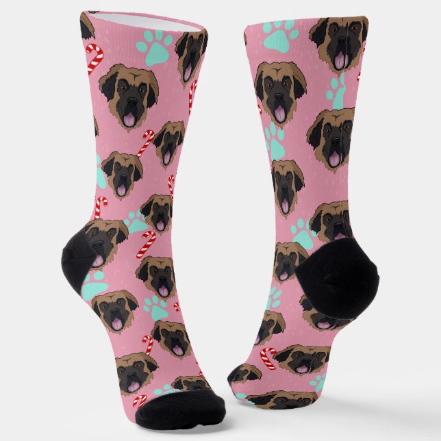 Christmas Leonberger Socken (Gewinkelt)