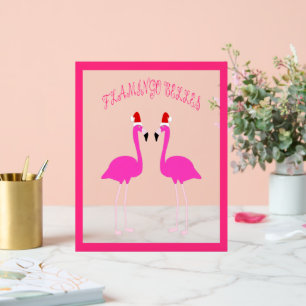 Christmas Lesbian Flamingos Flamingo Belles Acrylschild