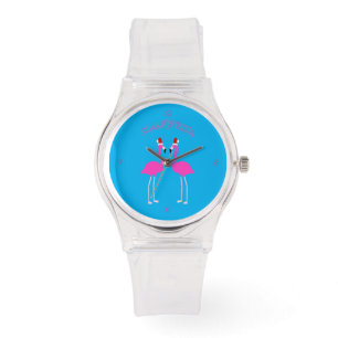 Christmas Lesbian Flamingos Flamingo Belles Armbanduhr