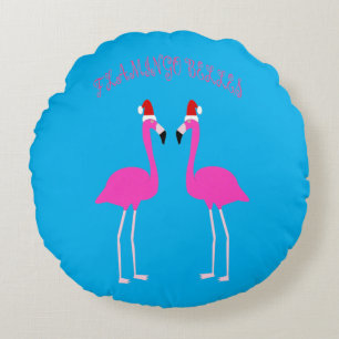 Christmas Lesbian Flamingos Flamingo Belles Custom Rundes Kissen