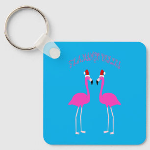 Christmas Lesbian Flamingos Flamingo Belles Custom Schlüsselanhänger