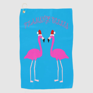 Christmas Lesbian Flamingos Flamingo Belles Golfhandtuch