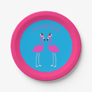 Christmas Lesbian Flamingos Flamingo Belles Pappteller