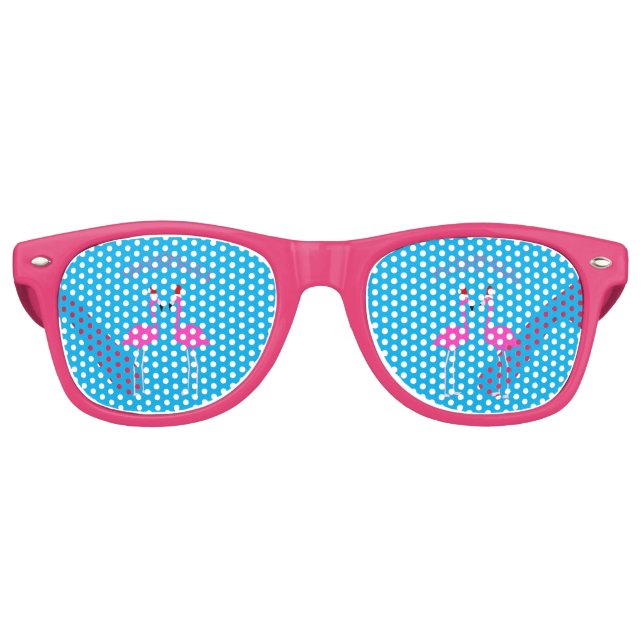 Christmas Lesbian Flamingos Flamingo Belles Partybrille (Vorderseite)