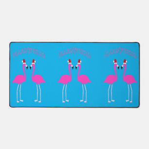 Christmas Lesbian Flamingos Flamingo Belles Schreibtischunterlage