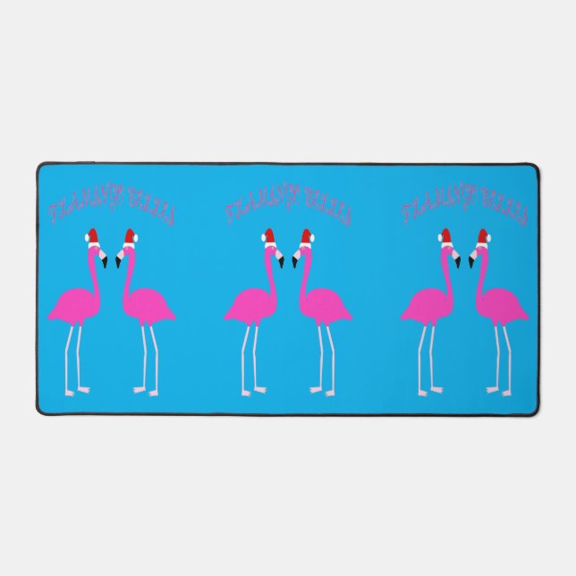 Christmas Lesbian Flamingos Flamingo Belles Schreibtischunterlage (Vorderseite)