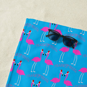 Christmas Lesbian Flamingos Flamingo Belles Strandtuch