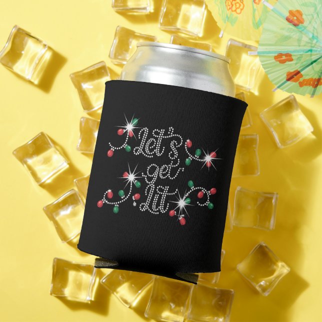 Christmas Let's Get Lit Rhinestone Mega Bling  Dosenkühler (In Situ Sommer)